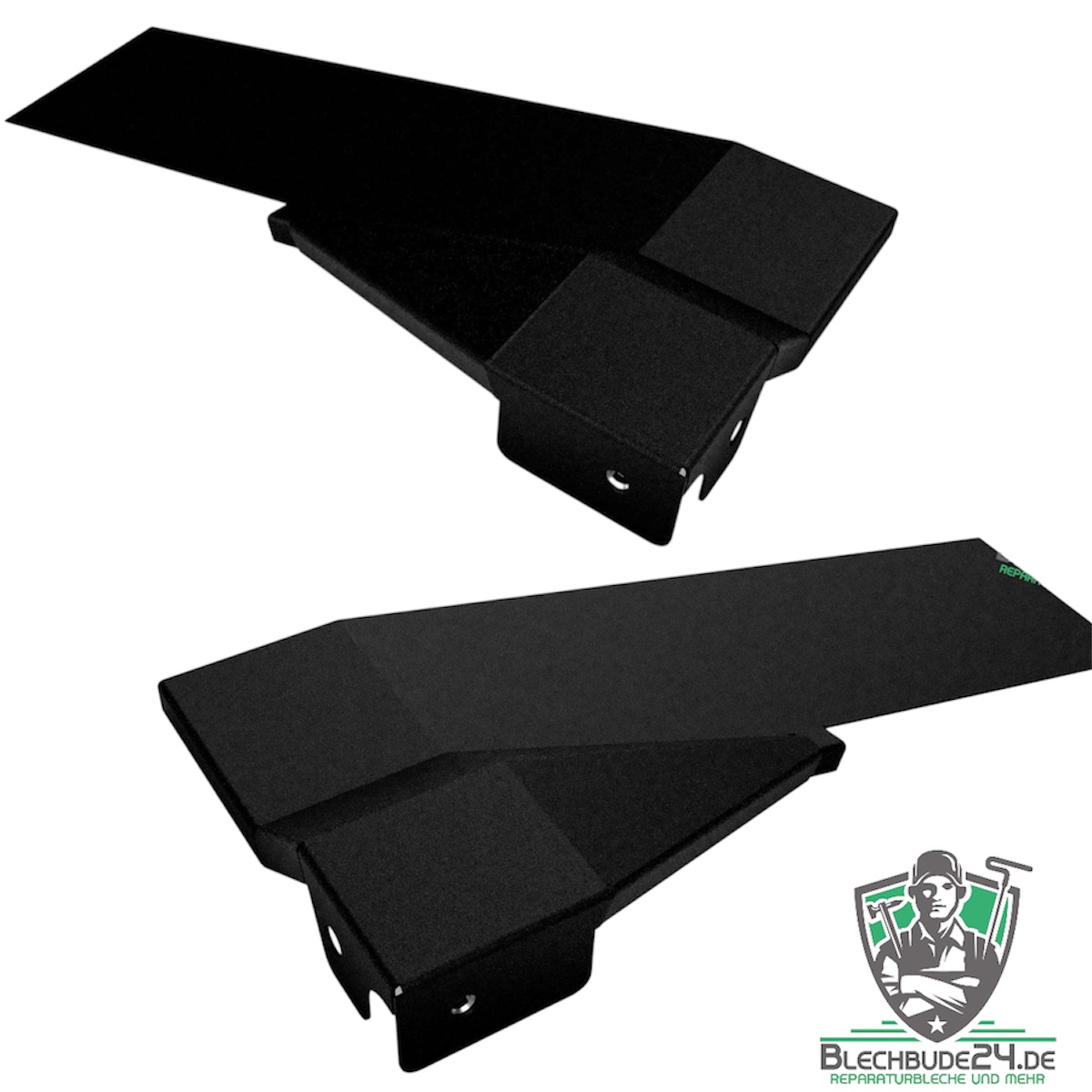 VW T4 Stoßstangenhalter Reparaturblech für Hinterachse links Endspitze D Säule, rechts als Set- Nachbau kein Originalteil VW T4 Stoßstangenhalter Reparaturblech für Hinterachse links Endspitze D Säule, rechts als Set- Nachbau kein Originalteil